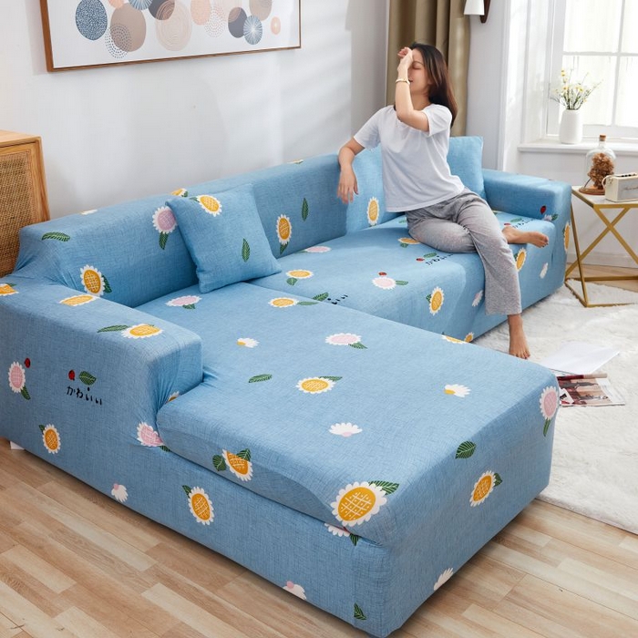 91家纺网 家纺一手货源 找家纺 沐沐2026新款四季印花沙发套  朝气葵