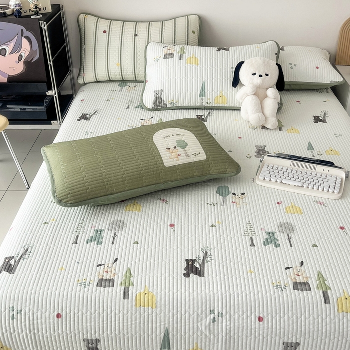 91家纺网 家纺一手货源 找家纺 茉夕家纺 2024新款数码双面纯棉水洗床盖 秘森茶话会