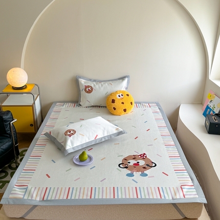 91家纺网 家纺一手货源 找家纺 （总）柚子YOUTH 2024新款高端养生900D冰丝绣花凉席