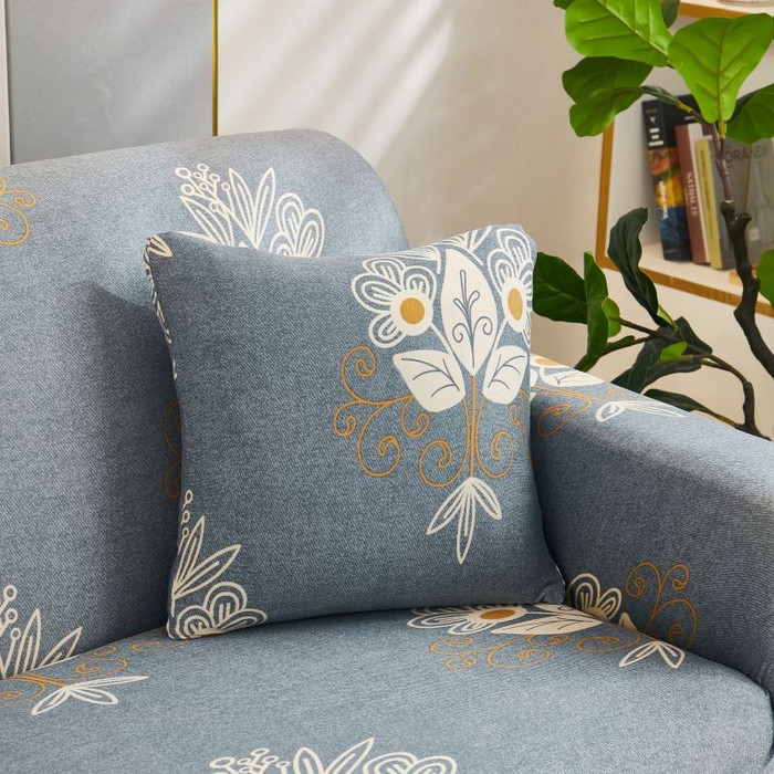 91家纺网 家纺一手货源 找家纺 沐沐2026新款四季印花沙发套  凤凰花灰色