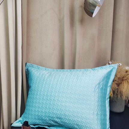 澜屿 24款高精密肌理纹大靠枕 水绿