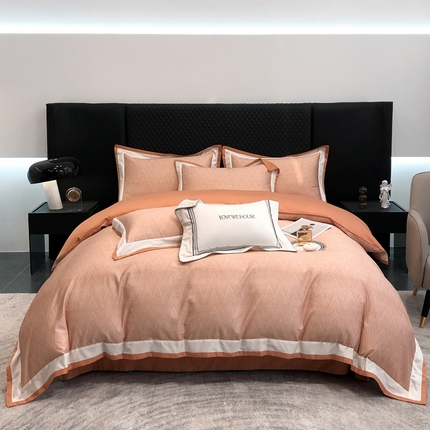 91家纺网 家纺一手货源 找家纺 （总）若未家居 2025新款50S数码印花轻奢风套件 波澜