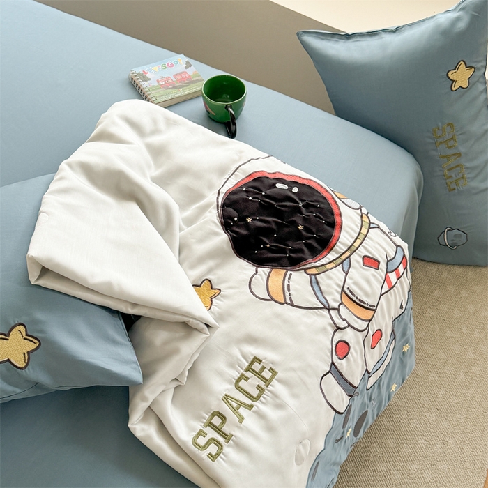 91家纺网 家纺一手货源 找家纺 （总）星野  2024新款50天丝夏被空调被探索宇宙系列