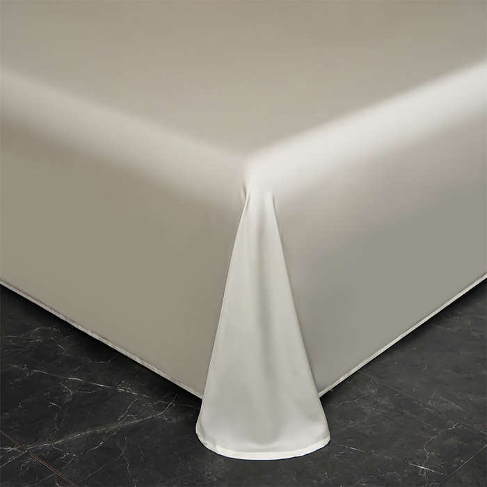 91家纺网 家纺一手货源 找家纺 瑞驰家纺2024新款60兰精天丝四件套-罗莎琳系列（风格二） 奶昔白