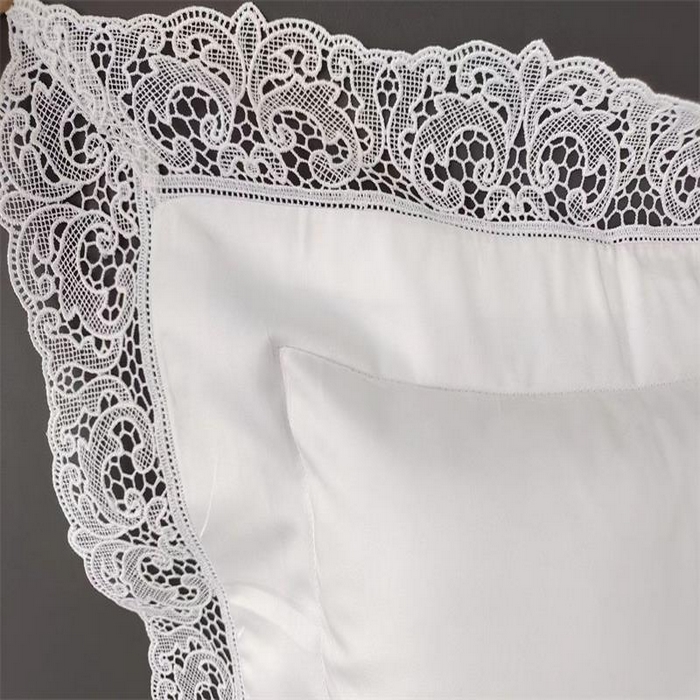 91家纺网 家纺一手货源 找家纺 （总）澜屿 25款全棉四件套配床白色花边短枕单人枕套