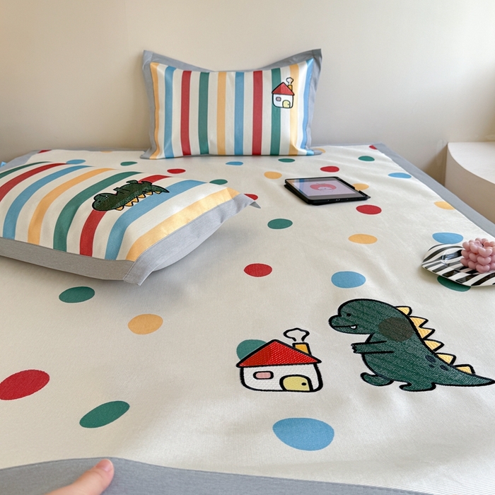 91家纺网 家纺一手货源 找家纺 柚子YOUTH 2024新款高端养生900D冰丝绣花凉席 龙之梦