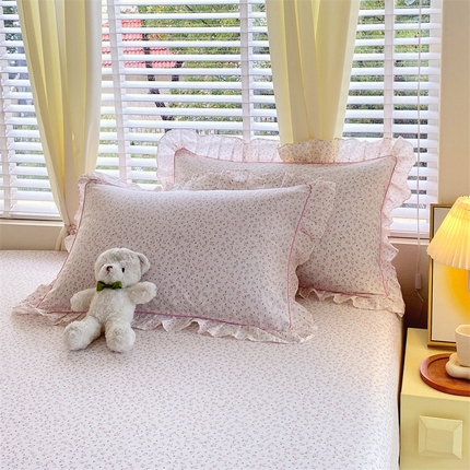 91家纺网 家纺一手货源 找家纺 （总）宝齐莱2024新款全棉13372韩版印花四件套单品系列-单枕套