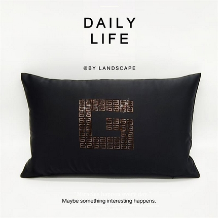 （总）24款禅丝高精密大牌字母烫钻小抱枕头枕芯腰靠枕 