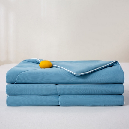 91家纺网 家纺一手货源 找家纺 好梦来家纺（原锦茂家纺） 2025新款A类凉感丝夏凉被冰淇淋夏被凉感丝夏被大豆空调被西瓜被 深蓝