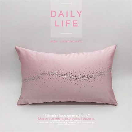 91家纺网 家纺一手货源 找家纺 （总）澜屿24款禅丝高精密闪耀星空烫钻小抱枕头枕芯腰靠枕 