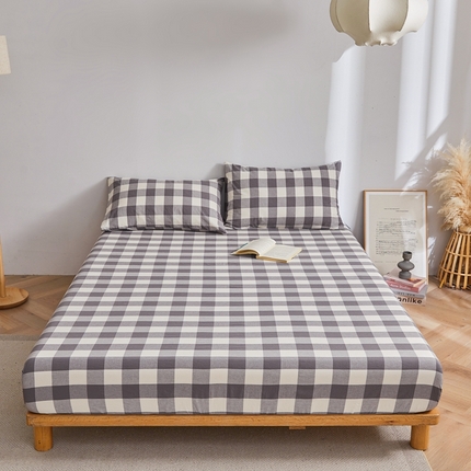 91家纺网 家纺一手货源 找家纺 （总）雅萱家纺 2024新款A类色织全棉水洗棉单床笠