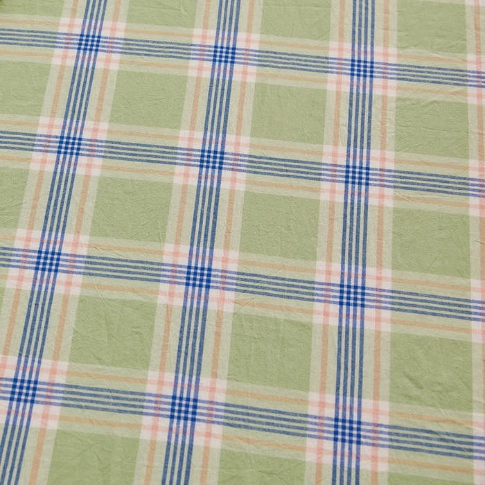 91家纺网 家纺一手货源 找家纺 雅萱家纺 2024新款A类色织全棉水洗棉单床笠 床笠-山野间