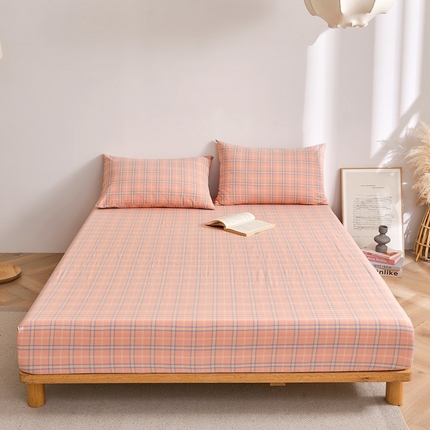 91家纺网 家纺一手货源 找家纺 （总）雅萱家纺 2024新款A类色织全棉水洗棉单床笠