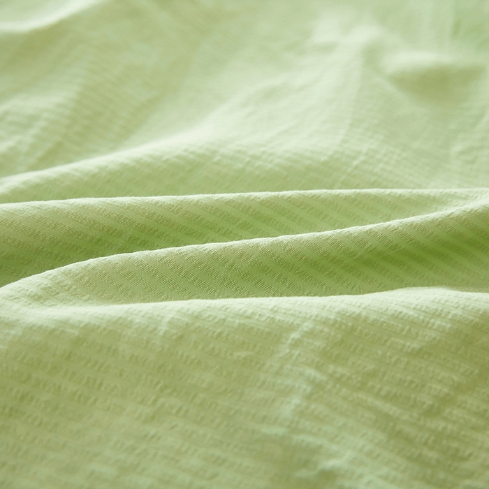 91家纺网 家纺一手货源 找家纺 绣女坊 2024新款泡泡棉床盖四件套 优雅绿