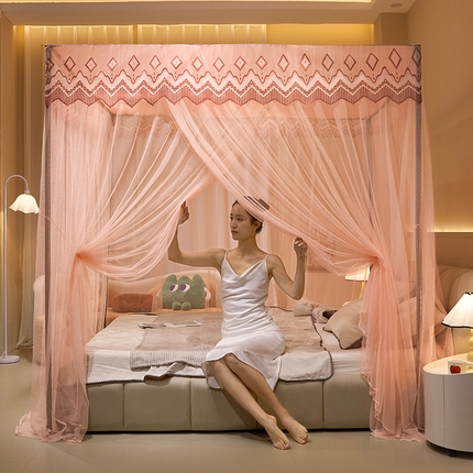 91家纺网 家纺一手货源 找家纺 （总）初心家纺 2025新款单开门防尘顶落地蚊帐-玉锦