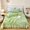 91家纺网 家纺一手货源 找家纺 绣女坊 2024新款泡泡棉床盖四件套 优雅绿