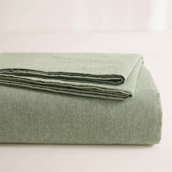 91家纺网 家纺一手货源 找家纺 雅萱家纺 2024新款A类色织全棉水洗棉单枕套 水墨绿