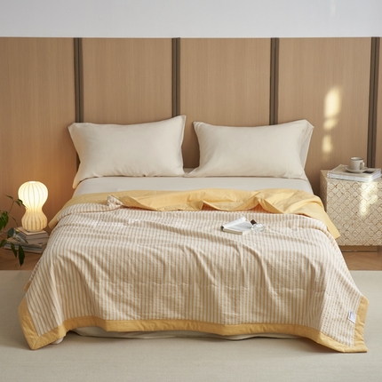 91家纺网 家纺一手货源 找家纺 （总）安莱生活 2024新款水洗色织锦瑟夏被