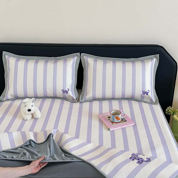 91家纺网 家纺一手货源 找家纺  （总）昔可家纺 2024新款A类900D数码印花刺绣床笠款冰丝席