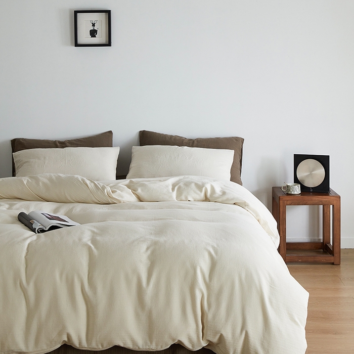 91家纺网 家纺一手货源 找家纺 梦享生活家居 2024新款全棉小提花四件套系列 云烟