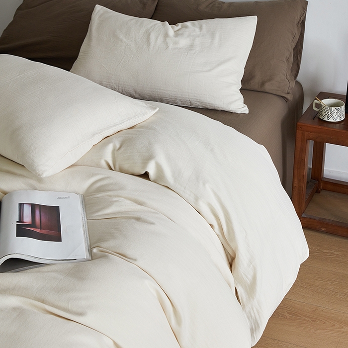 91家纺网 家纺一手货源 找家纺 梦享生活家居 2024新款全棉小提花四件套系列 云烟