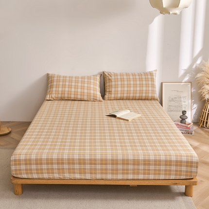 91家纺网 家纺一手货源 找家纺 （总）雅萱家纺 2024新款A类色织全棉水洗棉单床笠