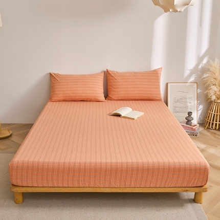 91家纺网 家纺一手货源 找家纺 （总）雅萱家纺 2024新款A类色织全棉水洗棉单床笠