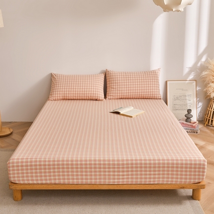 91家纺网 家纺一手货源 找家纺 （总）雅萱家纺 2024新款A类色织全棉水洗棉单床笠