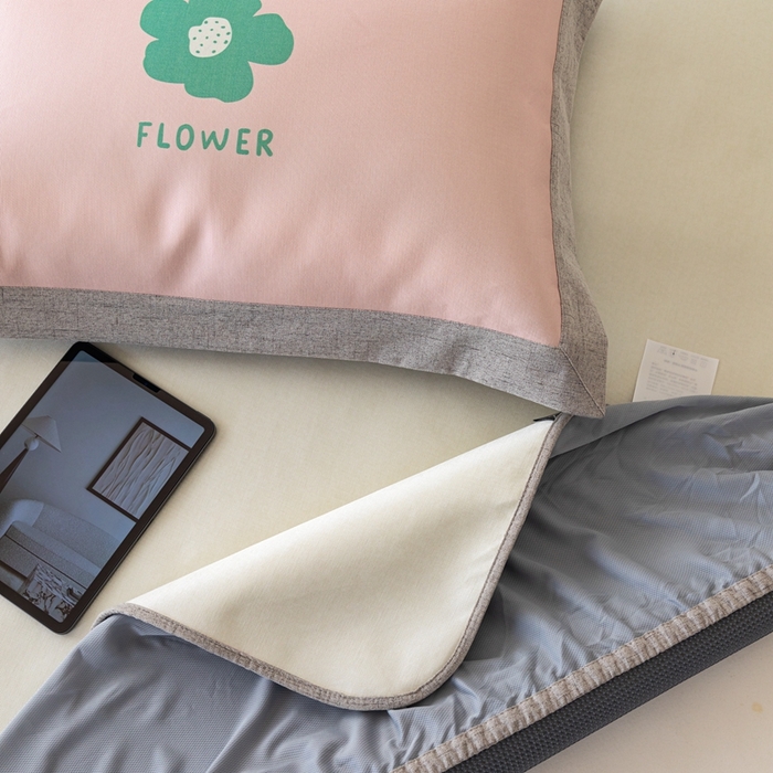 91家纺网 家纺一手货源 找家纺 本希家居 2024新款花漾清新系列高端可水洗冰丝席 小快乐床笠