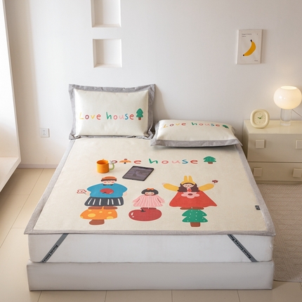 91家纺网 家纺一手货源 找家纺 （总）本希家居 2024新款花漾清新系列高端可水洗冰丝席