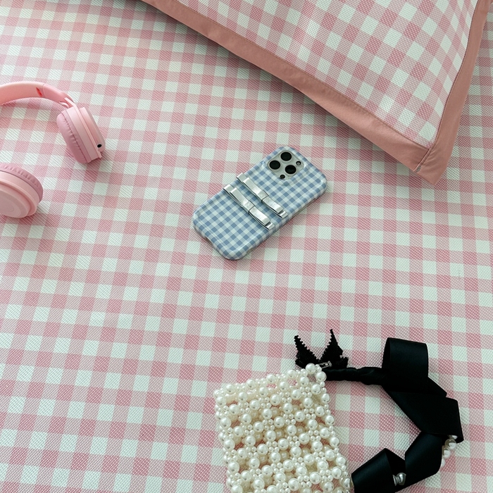 91家纺网 家纺一手货源 找家纺 昔可家纺 2024新款高端数码印花养生冰藤席--简约系列 粉格子