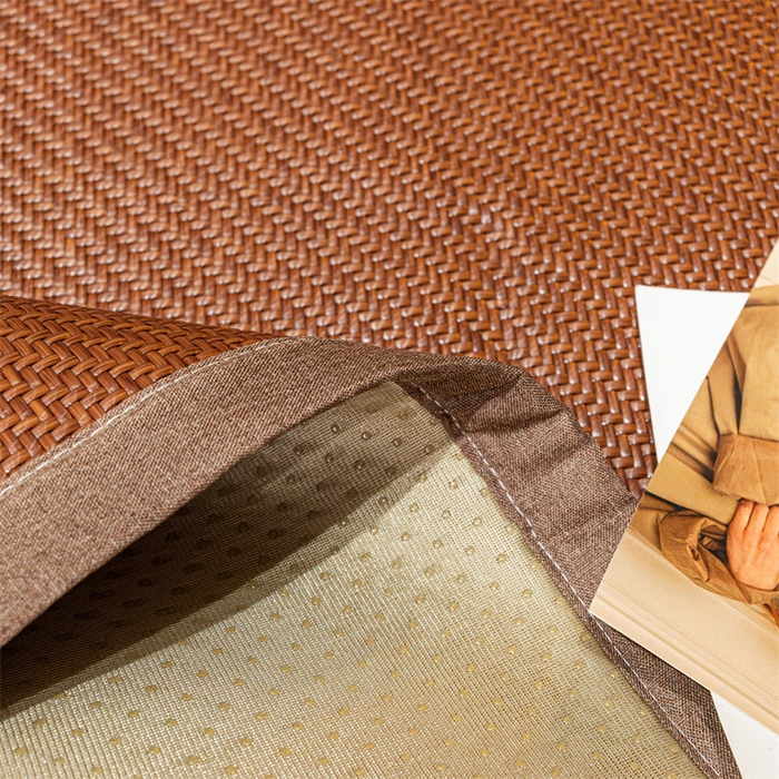 91家纺网 家纺一手货源 找家纺 共鸣沙发垫 2024新款野山藤凉席 野山藤咖色