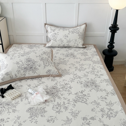 91家纺网 家纺一手货源 找家纺 （总）昔可家纺 2024新款高端数码印花养生冰藤席--简约系列