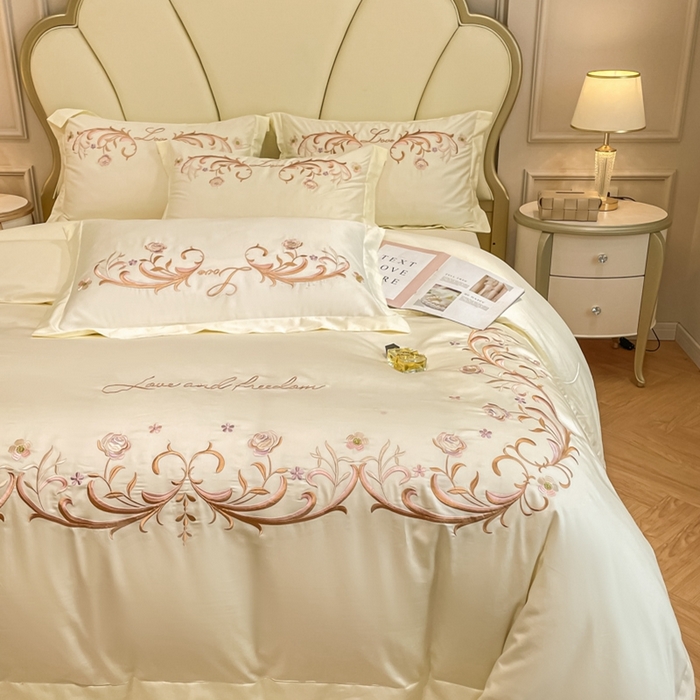 91家纺网 家纺一手货源 找家纺 欧乐蒂 2025新款爱丽丝-高支高密新疆长绒棉-终版 爱丽丝-奶白