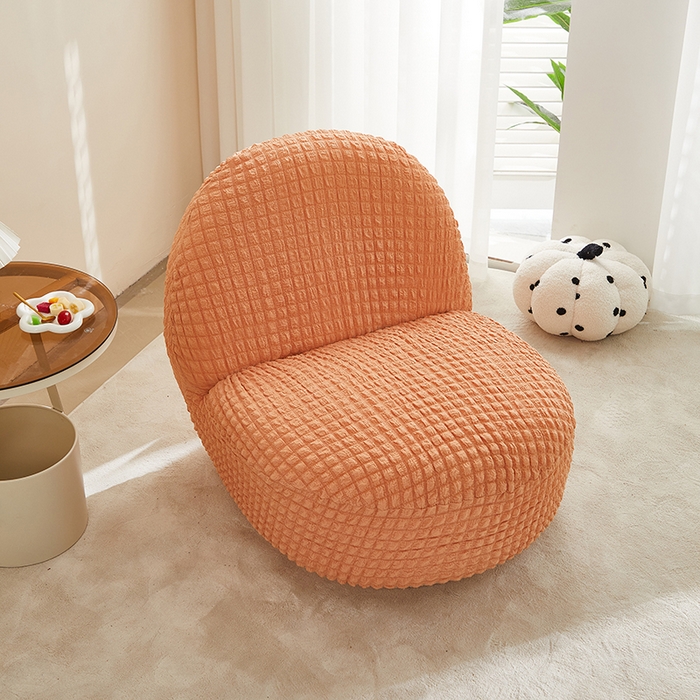 91家纺网 家纺一手货源 找家纺 丝绮鹿 2024新款爆米花系列-雪梨沙发椅套 蜜橙