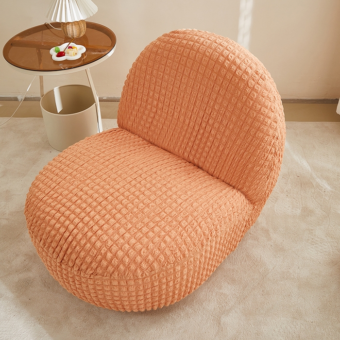 91家纺网 家纺一手货源 找家纺 丝绮鹿 2024新款爆米花系列-雪梨沙发椅套 蜜橙