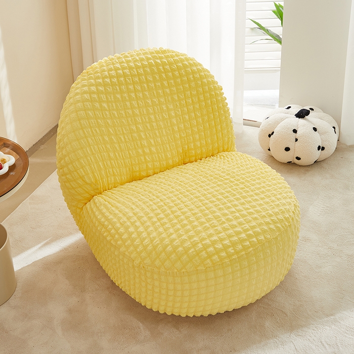 91家纺网 家纺一手货源 找家纺 丝绮鹿 2024新款爆米花系列-雪梨沙发椅套 柠檬黄