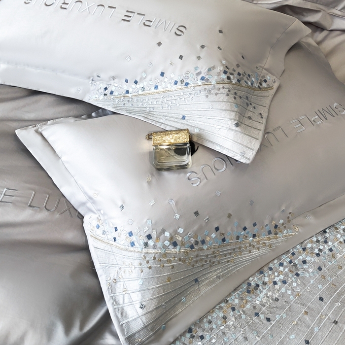 91家纺网 家纺一手货源 找家纺 欧乐蒂 2025新款星梦-高支高密新疆长绒棉四件套-终版 星梦-深空灰