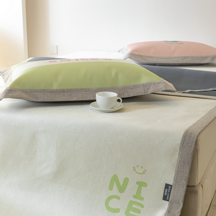 91家纺网 家纺一手货源 找家纺 本希家居 2024新款花漾清新系列高端可水洗冰丝席 小快乐平席