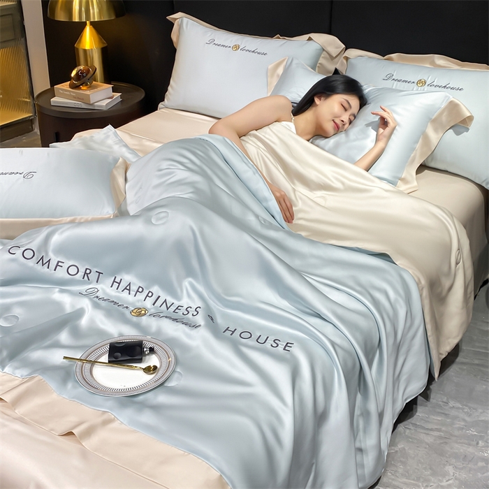 91家纺网 家纺一手货源 找家纺 （总）小久久（小九九） 2024新款水洗真丝刺绣夏被-朵拉