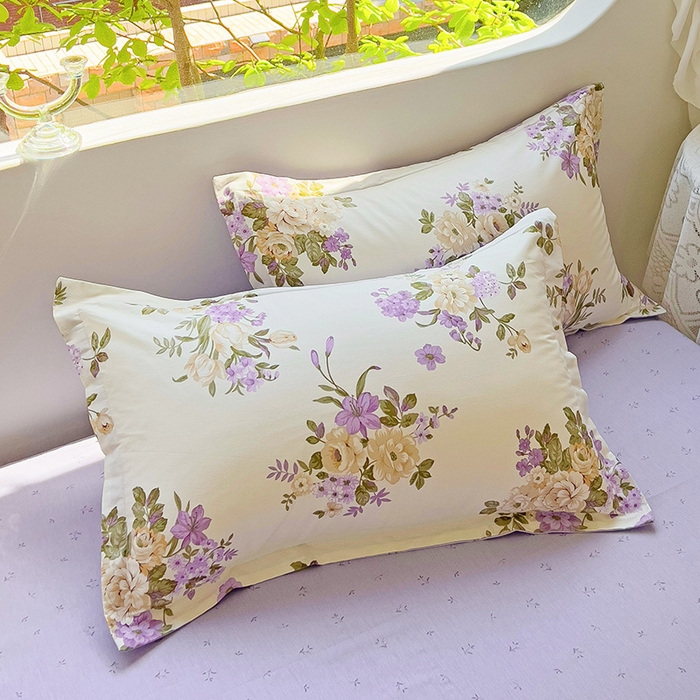 91家纺网 家纺一手货源 找家纺 优选良品 2024新款直播爆款全棉-ins印花系列四件套纯棉三件套床单床笠 情迷