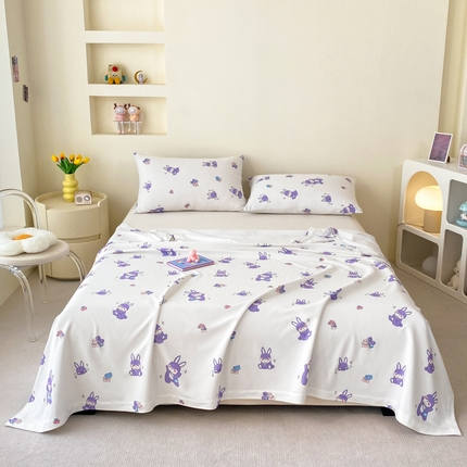 91家纺网 家纺一手货源 找家纺 （总）典冠 2024新款A类凉感华夫格竹纤维冷感毯毛巾被