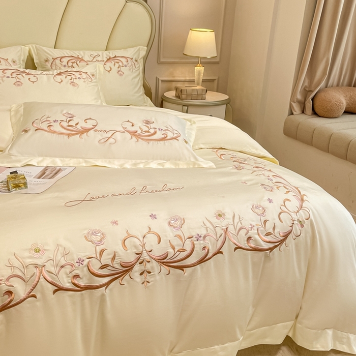 91家纺网 家纺一手货源 找家纺 欧乐蒂 2025新款爱丽丝-高支高密新疆长绒棉-终版 爱丽丝-奶白