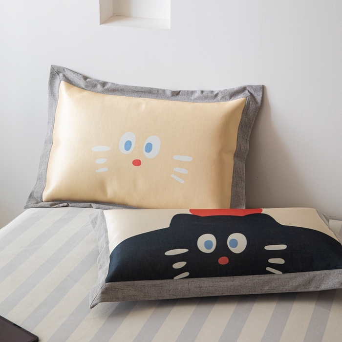 91家纺网 家纺一手货源 找家纺 本希家居 2024新款花漾清新系列高端可水洗冰丝席 苹果猫床笠