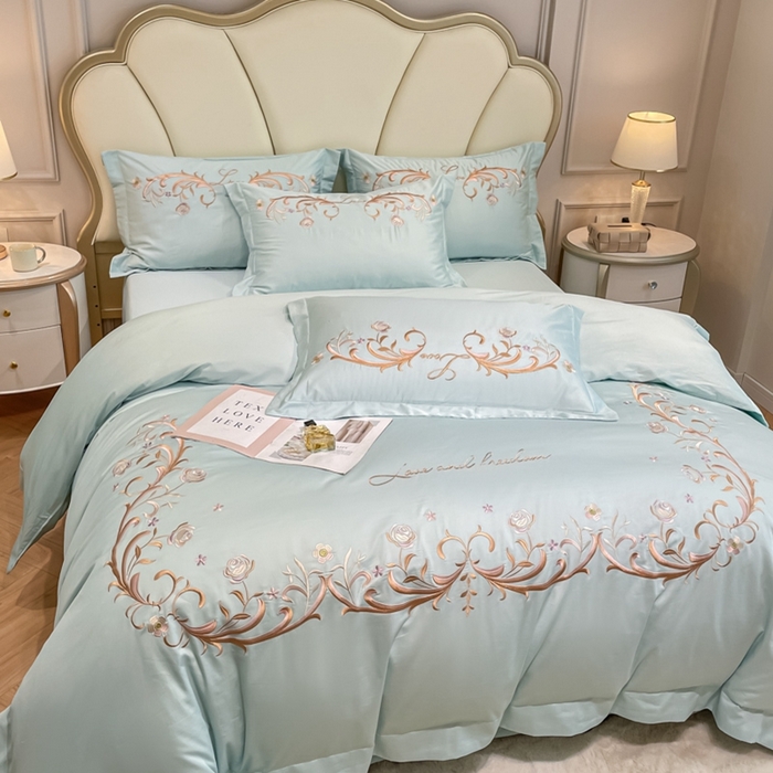 91家纺网 家纺一手货源 找家纺 欧乐蒂 2025新款爱丽丝-高支高密新疆长绒棉-终版 爱丽丝-水兰