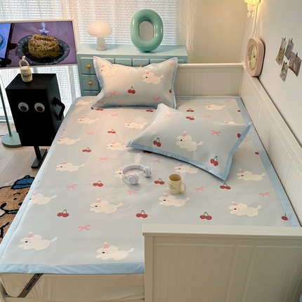 91家纺网 家纺一手货源 找家纺 （总）昔可家纺 2024新款高端数码印花养生冰藤席--卡通系列