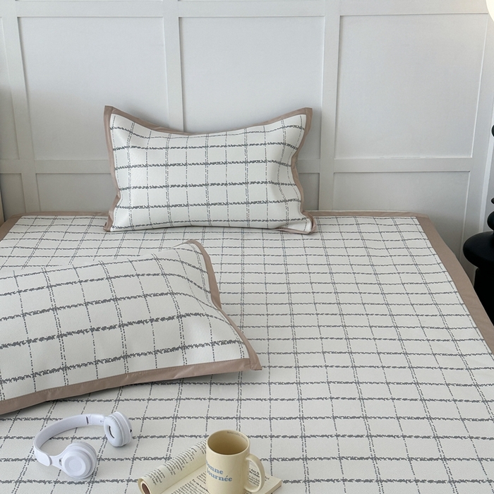 91家纺网 家纺一手货源 找家纺 昔可家纺 2024新款高端数码印花养生冰藤席--简约系列 小香格