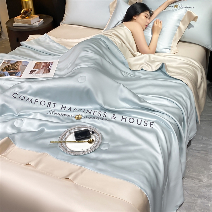 91家纺网 家纺一手货源 找家纺 （总）小久久（小九九） 2024新款水洗真丝刺绣夏被-朵拉