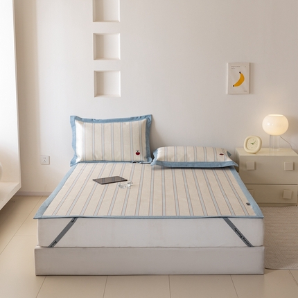 91家纺网 家纺一手货源 找家纺 （总）本希家居 2024新款小清新刺绣系列高端可水洗冰丝席