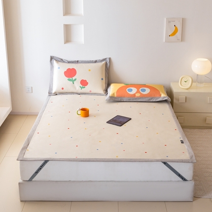 本希家居 2024新款花漾清新系列高端可水洗冰丝席 小趣味平席